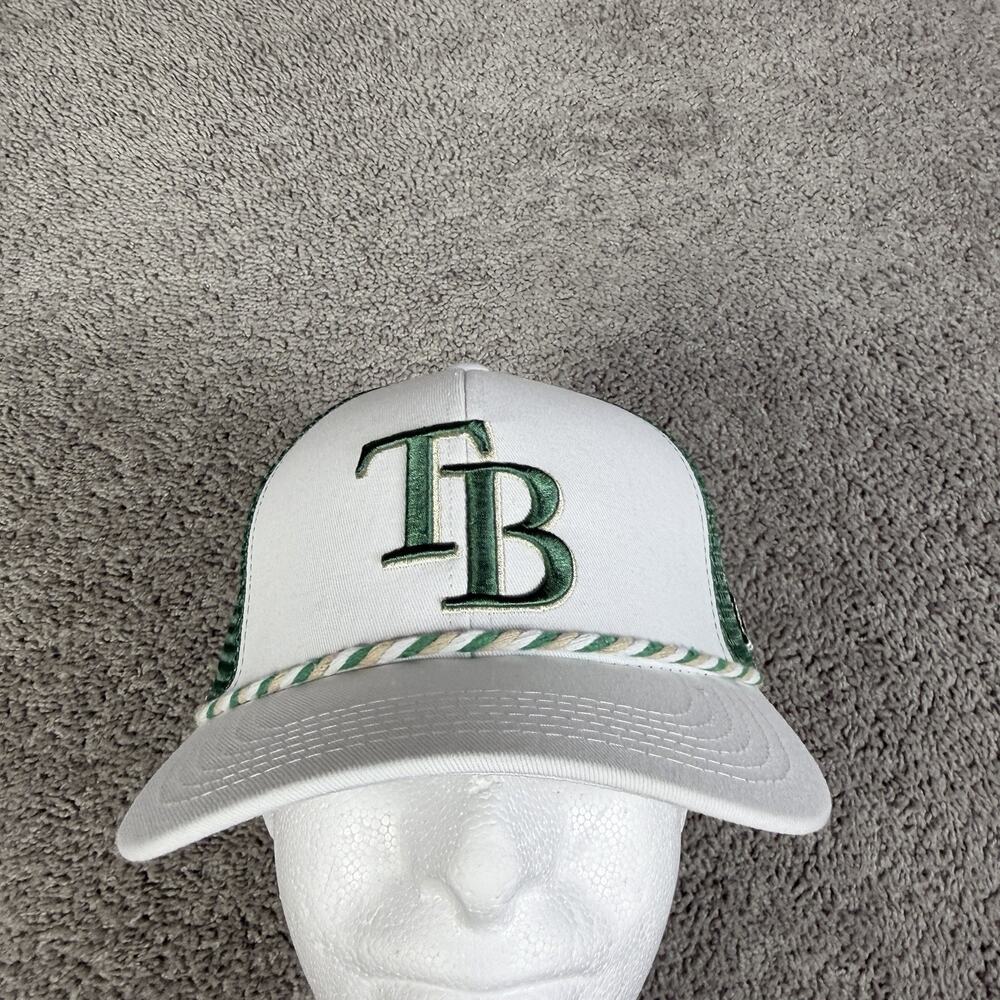 Tampa Bay White and Green Logo Baseball Cap